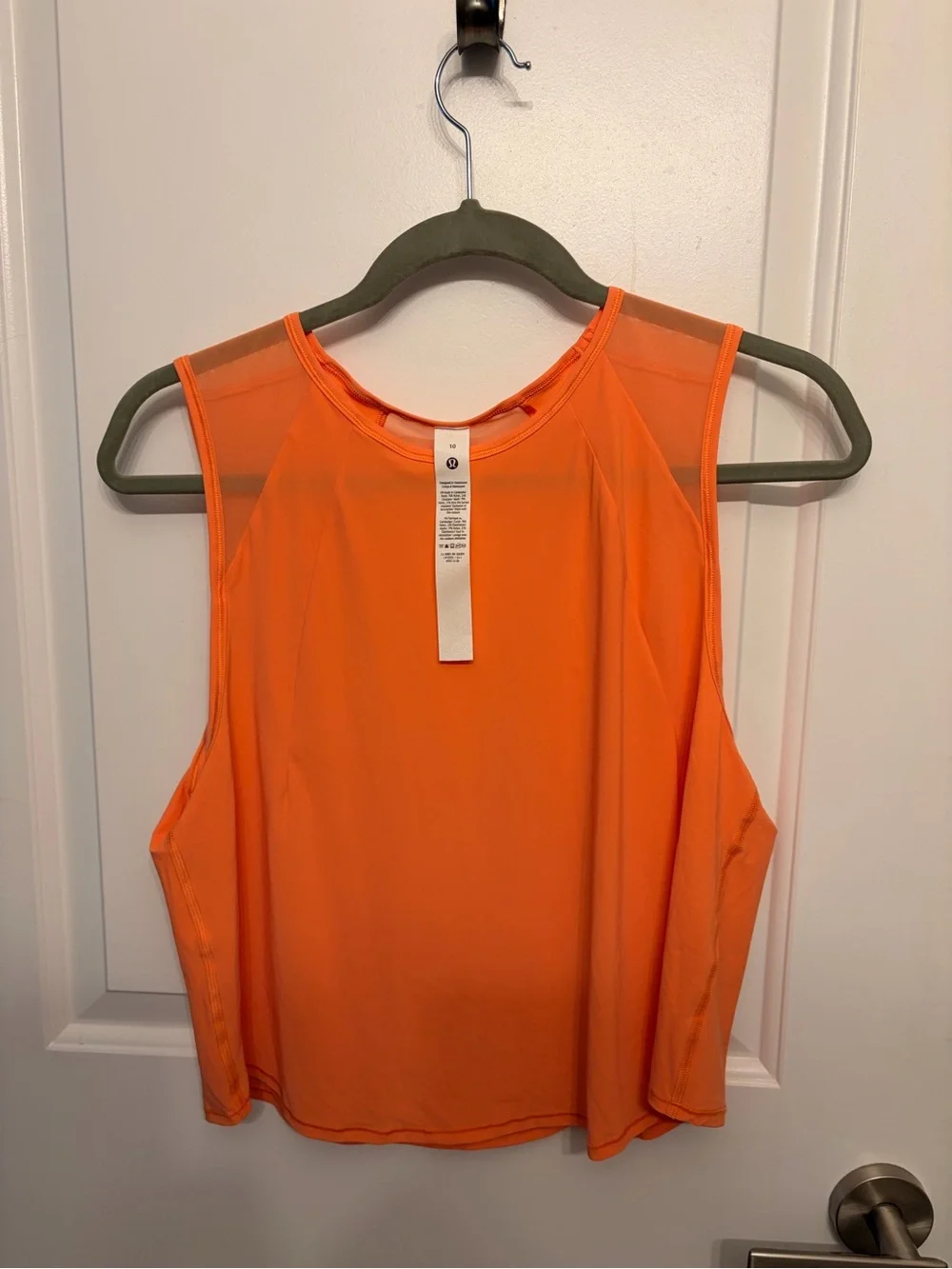 Lululemon Sculpt Cropped Tank Top 10 orange - Picture 2 of 4